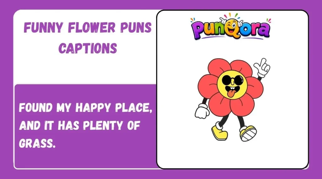 Funny Flower Puns Captions
