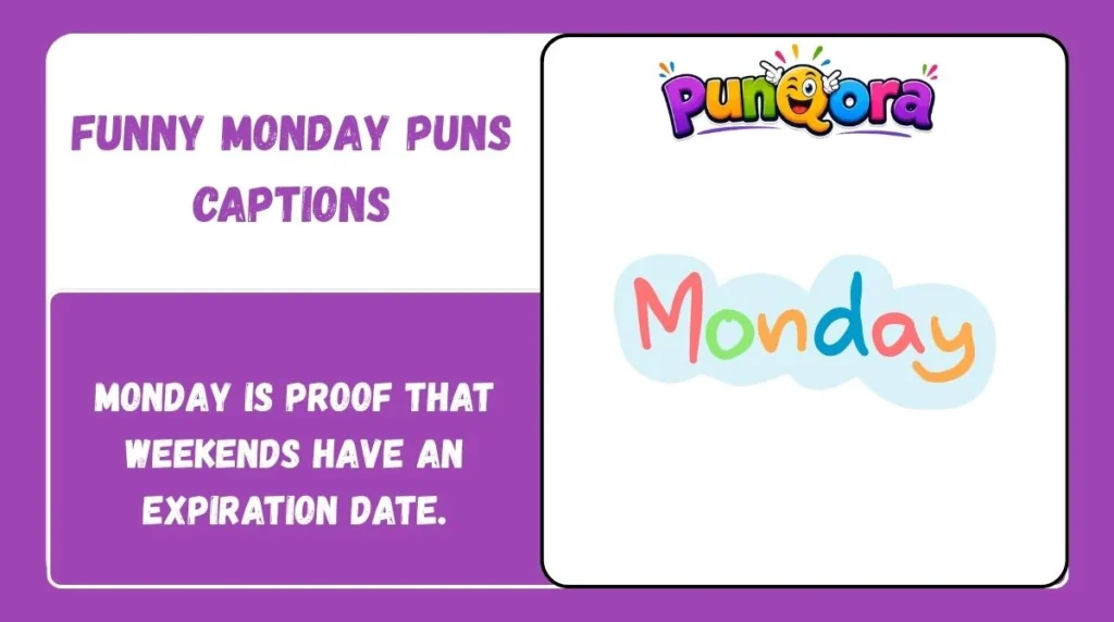 Funny Monday Puns Captions
