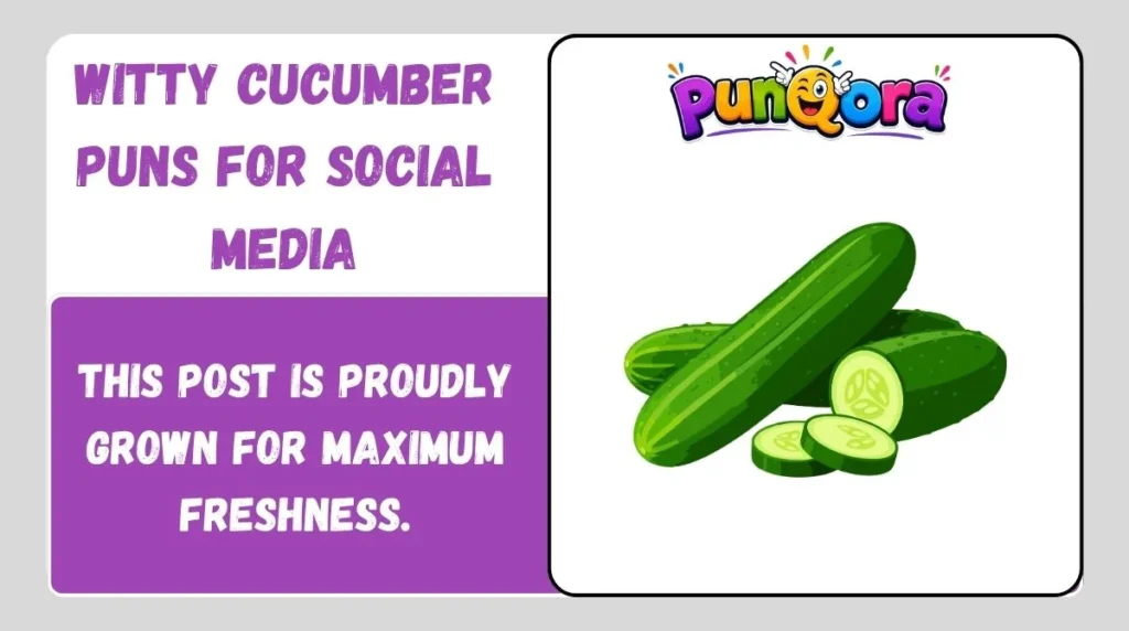 Witty Cucumber Puns for Social Media
