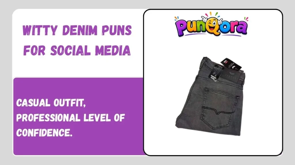 Witty Denim Puns for Social Media
