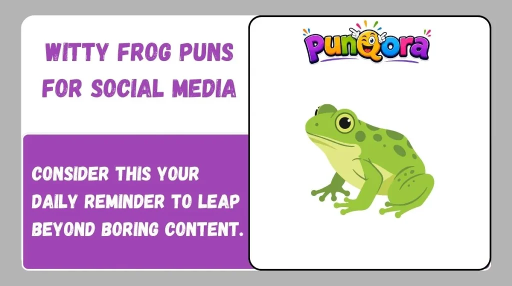 Witty Frog Puns for Social Media