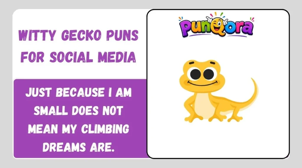 Witty Gecko Puns for Social Media