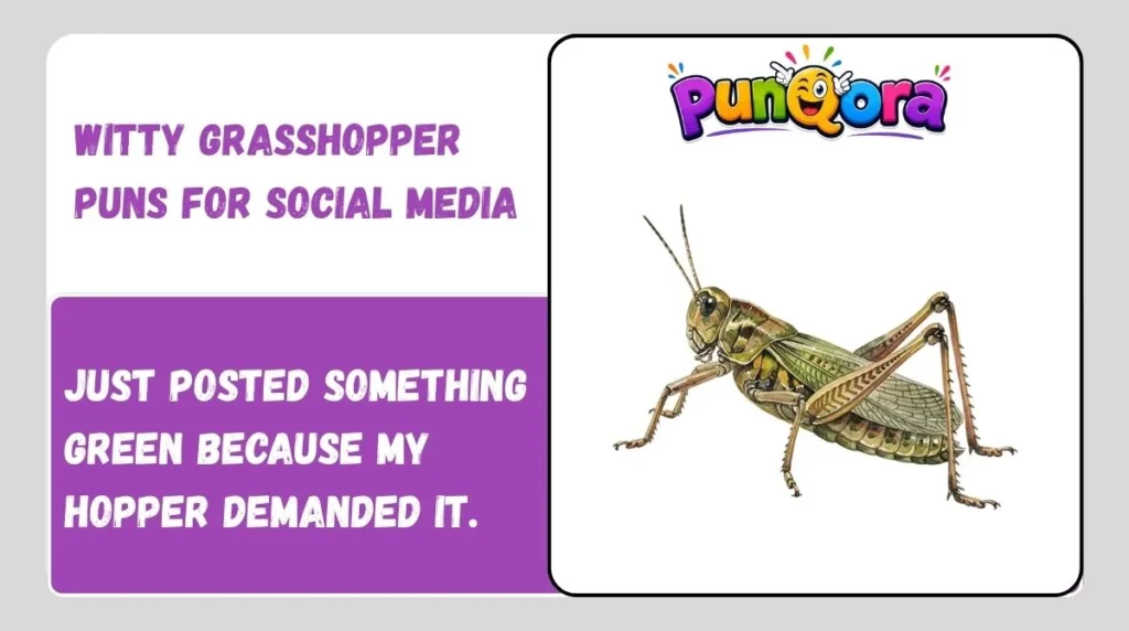 Witty Grasshopper Puns for Social Media