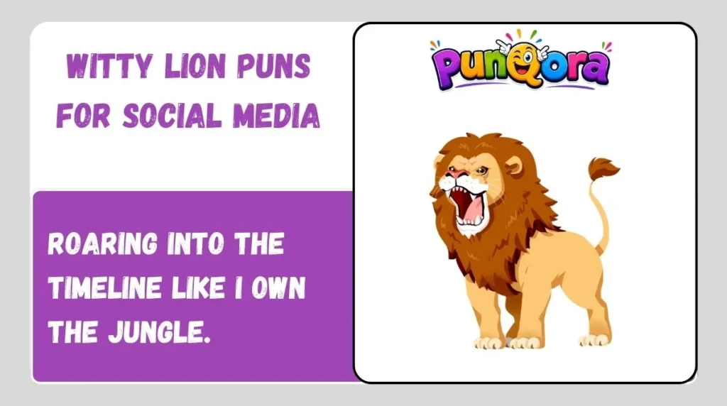 Witty Lion Puns for Social Media