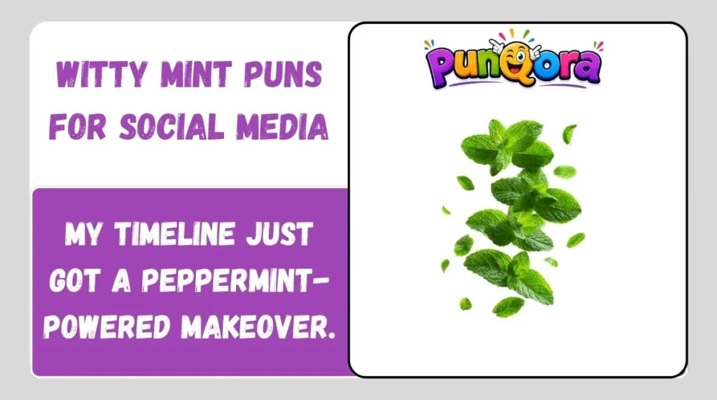 Witty Mint Puns for Social Media