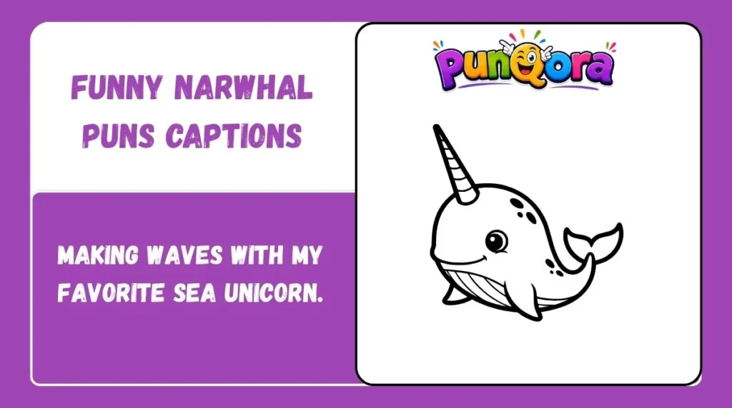 Funny Narwhal Puns Captions