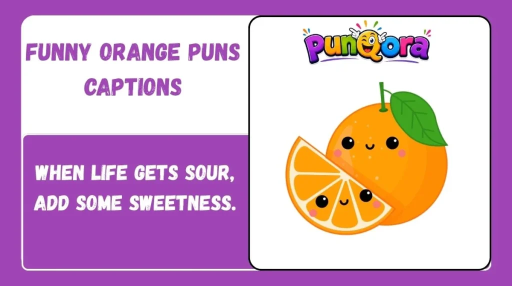 Funny Orange Puns Captions