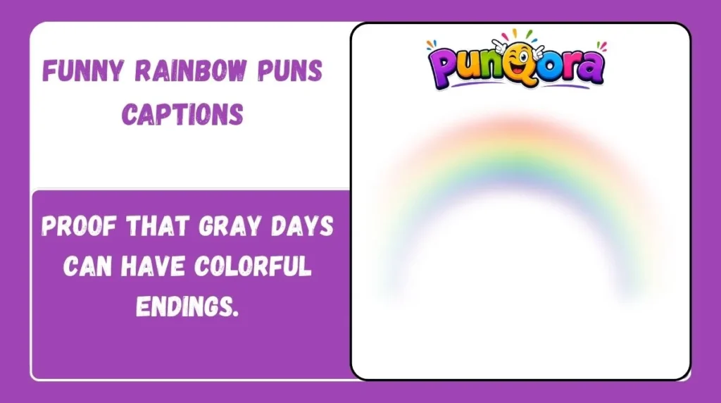 Funny Rainbow Puns Captions