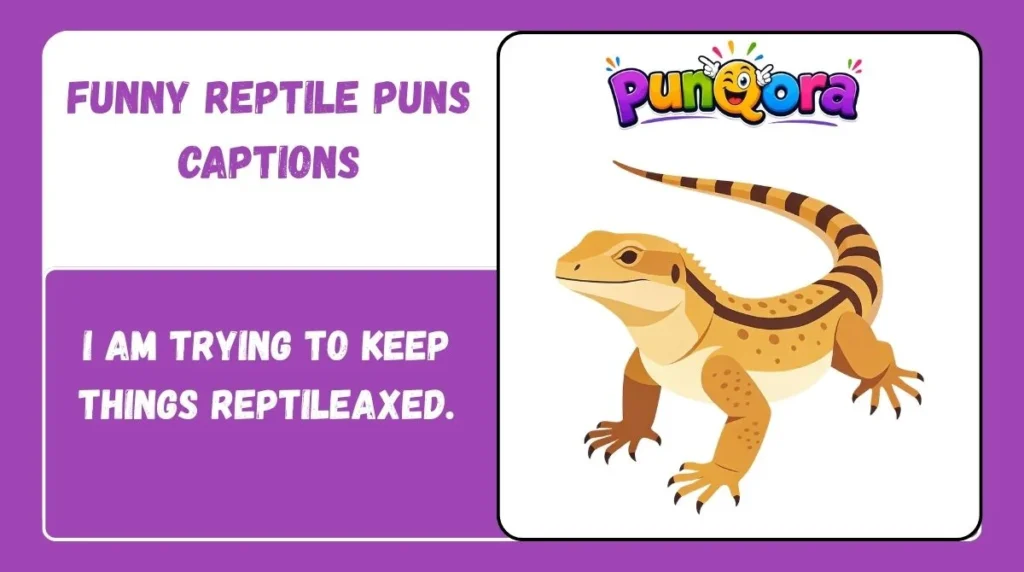 Funny Reptile Puns Captions