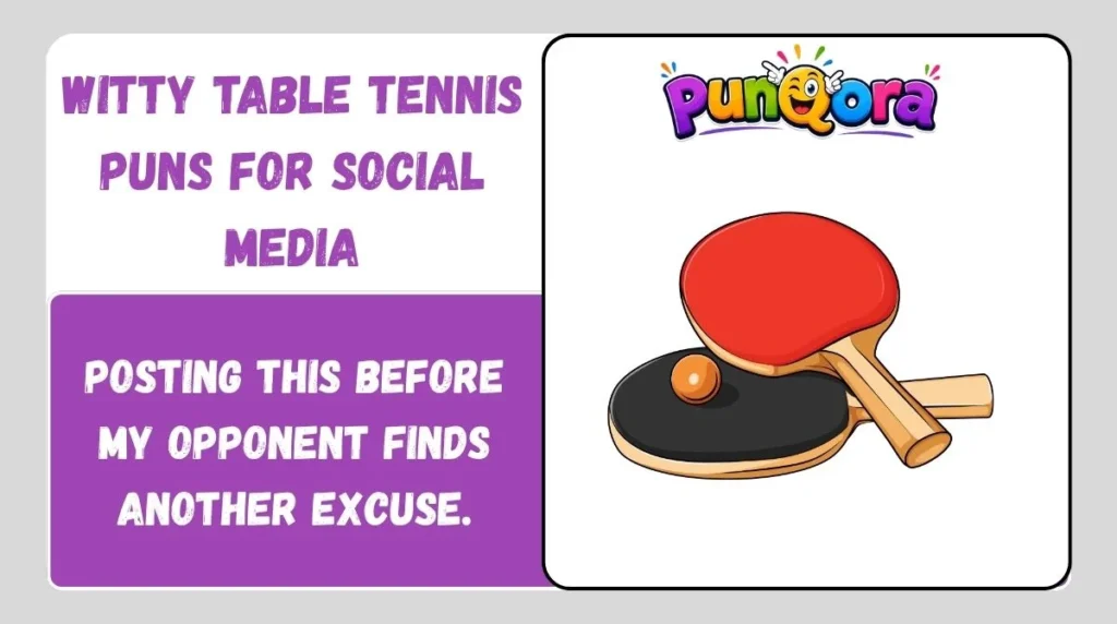 Witty Table Tennis Puns for Social Media